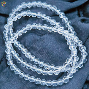 Collection Grade White Topaz Bracelet (Single / 3 Rounds)