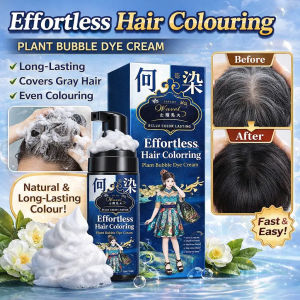 Natural Plant Bubble Hair Dye Herbal Hair Color Cream Easy Application Ammonia Free Formula Damage Free Hair Treatment Healthy Hair Care