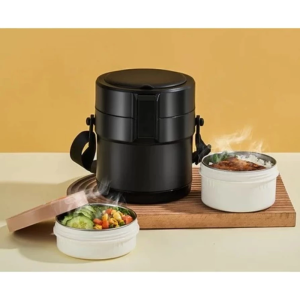 Hộp Cơm Giữ Nhiệt Yadel Có Túi Giữ Nhiệt Chất Liệu Inox 304 Cách Nhiệt 6 Lớp Chống Bỏng Chống Tràn