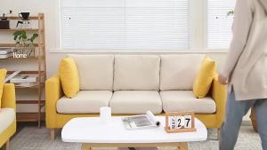Fabric Sofa Small Apartment Living Room Double Sofa Removable Washable Single Comfortable Small Sofa