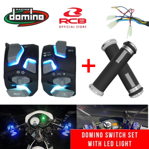 DOMINO SWITCH(set)Whit Lighting Waterproof Horn/ High&Low/PASSING LIGHT /Headlight /ON/OFF UNIVERSAL