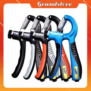 Kìm bóp tay tăng cơ tập gym tại nhà chữ R có đếm số lò xo điều chỉnh lực 60kg dụng cụ kềm bóp gập tập lực cổ tay chữ A