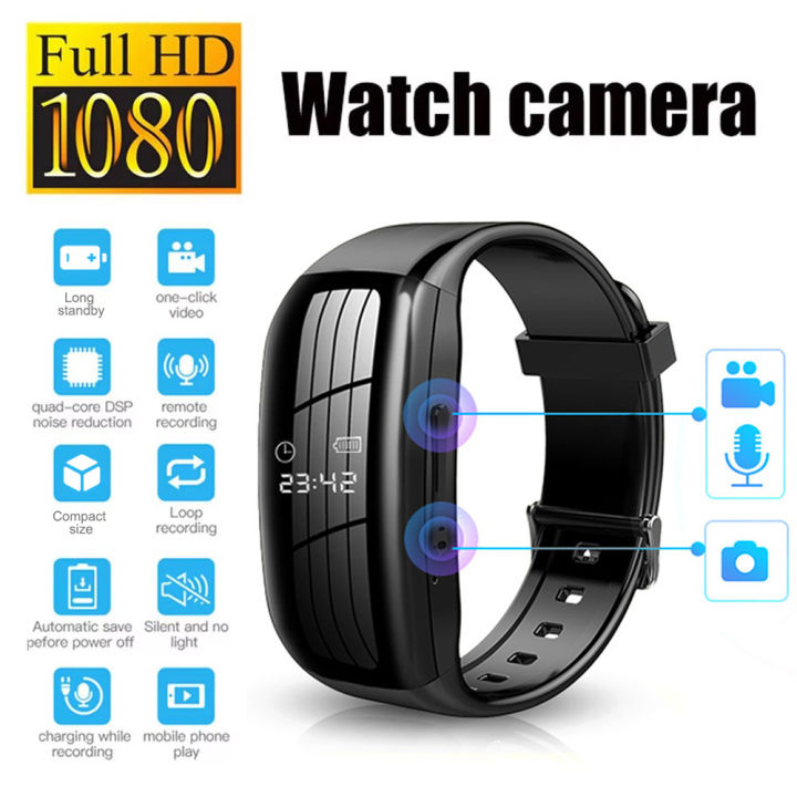 Fitness Bracelet with Hidden Camera 1080P HD Noise Reduction Recording  Bracelet Smart Watch Activity Tracker Sports Watch Mini Camera Up to 256GB 