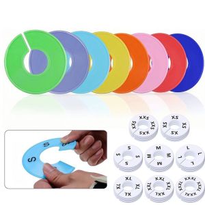 JAYQQ 5Pcs DIY Craft Clothing Rack Size Dividers Plastic Organizing Hangers Round Hangers Closet Dividers Round Garment Labels Sewing Clothing Accessories