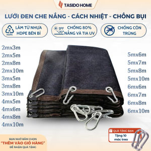 Lưới Che Nắng 80% Cao Cấp Tạo Bóng Râm Cách Nhiệt Chống Bụi Mịn Che Mưa Chắn Côn Trùng Dùng Cho Sân Vườn Ban Công Cửa Sổ Chất Liệu Lưới Đen Bền Chắc Dễ Lắp Đặt Phù Hợp Gia Đình Nhà Vườn Quán Cafe Công Trình Ngoài Trời