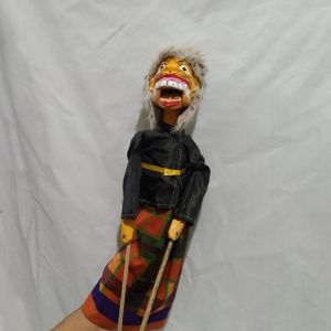 Wayang Golek Kayu Buta Ukuran Sedang ( T 40 cm ) Kepala Bisa Noleh Kiri Kanan dan Mulut Bisa Buka Tutup