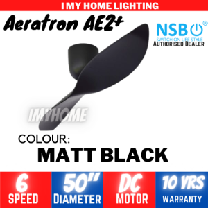 NSB Aeratron AE2+ 50" DC Motor 2 blade with remote designer fan kipas angin siling fan 家用风扇white black wood