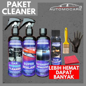 ERSTUNE Paket Pembersih Pengkilap Penghilang Kerak Jamur Kaca Interior Cleaner Dashboard Body Mobil