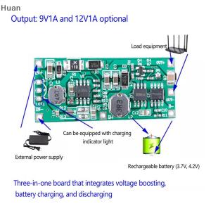 【Special price】Huan DC 9V 12V Charging Step Up Booster Module For 18650 Lithium Battery UPS Voltage Converter Protection