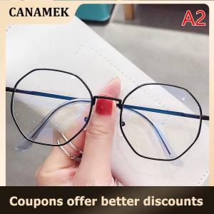 【 CANAMEK 】 Glasses Ultralight Alloy Frame Plain Men Women Anti Blue Light Glasses Party Decorate Eyeglasses Fake Glasses