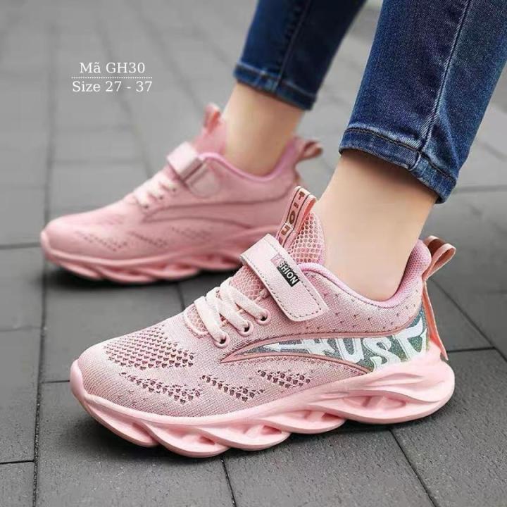 Giày thể thao cho bé gái 3, 4, 5, 6, 7, 8, 9, 10, 11, 12 tuổi siêu nhẹ kháng khuẩn đi học chạy bộ phong cách Hàn Quốc Nhím Shop Giày Dép Trẻ Em thời trang GH30