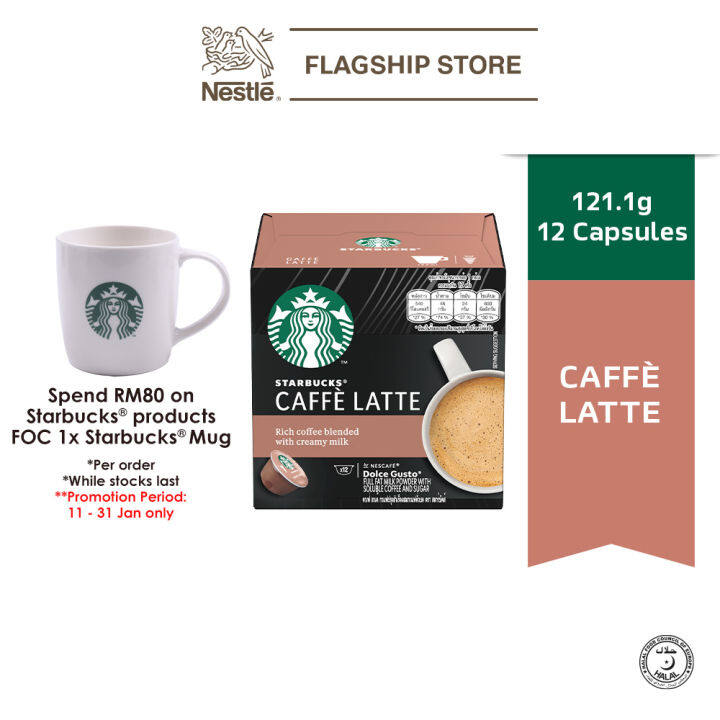 Starbucks Caffe Latte 12 Capsules 1212g Exp Date Mar24 Lazada 1247