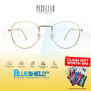 Peculiar Louise Round Frame Fashion Glasses Anti-Radiation Computer Eyewear Replaceable Lenses for Women and Men