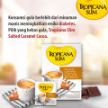 Twin Pack : Tropicana Slim Salted Caramel Cocoa 4 Sachet - Minuman Cokelat Karamel Nikmat tanpa Gula Pasir. 
