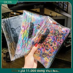 QK FA ✨ 1000PCS dùng một lần ban nhạc cao su đàn hồi tóc quan hệ Nhẫn ban nhạc trẻ em cô gái ponytails