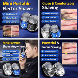 Razor JC Portable Electric Shaver Rechargeable Cordless Mini Travel Size Mens Shaver USB Charging Grooming Tool