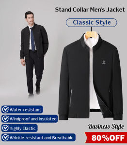 Mens collar jacket Spring and Autumn business style jacket