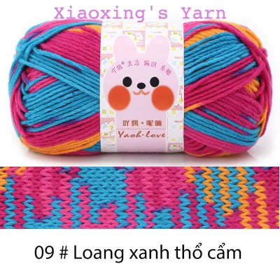 Len Yaoh loang sợi 3mm - Len wool thực vật sợi to đan móc áo len khăn choàng loại 1 | Xiaoxings Yarn