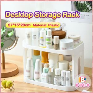 BIBLIO 2 Layers Simple Desktop Storage Rack Shelf Table Organizer Cosmetic Jewelry Bathroom Rack