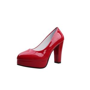 [Free Shipping] Spring And Autumn WomenS Shoes Chunky Heel Pumps Sets Nude High Heels WomenS Nightclub Bridesmaid Shoes Wedding Shoes Fashion