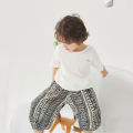 Kigift [local stock] 1-4Y Summer Children's Mosquito-Resistant Pants Cotton Silk Children Loose Spring Summer Pants Breathable Fabric. 