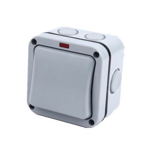 IP66 Waterproof Dust-proof Outdoor External Wall Switch Single Switch/Double Switch，Surface mounted rainproof with indicator light