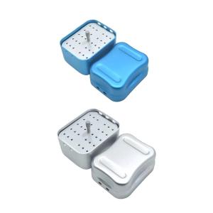 1pc Dental Box 30 Hole Points Endo Files Holder Disinfection Metal Autoclave Sterilizer Case Burs Oral Care Tools Random Color