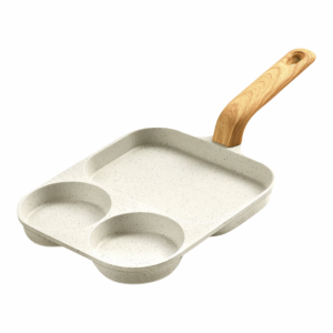 PRIMEPICKGLOBAL Non Stick Breakfast Egg Pan 2 In1 Small Omelette Pan Durable Multipurpose Fried Egg Steak Fry Pan Gas Induction Cooker