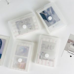 【Ready Stock&COD】DIVATEN Transparent Desktop Storage Box Dustproof Frosted Card Storage Box Ins Plastic Mini Organizing Box For Cards Stickers