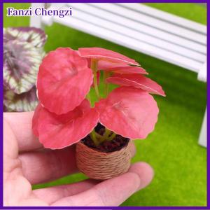 Fanzi 1 12 Dollhouse mô phỏng màu xanh lá cây cây trong Chậu mô hình Dollhouse Mini vườn trang trí đồ chơi vi cảnh quan cây cảnh trang trí