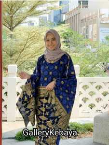 Kebaya Modern ANNISA BATWING Setelan Atasan Model Kelelawar & Rok Batwing Motif Songket Palembang Wanita Printing PREMIUM (Bukan TENUN)