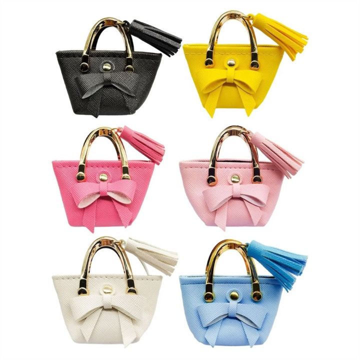 ANGCHI Pretend Toy Dolls Bag PU Leather 1 6 Scale Miniature Handbag Handmade Colorful Dolls