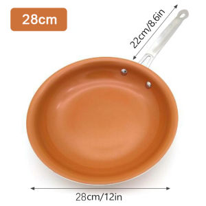 Onetwone Chảo Chiên Bằng Đồng Chống Dính Với Lớp Phủ Gốm Cảm Ứng Nấu Ăn Lò Nấu Ăn Nồi Đồ Nấu Nướng Chảo Làm Giăm Bông Trứng Nhà Bếp Dụng Cụ Làm Nước Sốt Chảo Xào Chảo Đầu Bếp Chảo Omelette