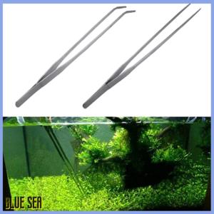 bluesea สแตนเลสตู้ปลาแหนบคีมปลาถังโรงงาน aquascape Tools คลิป