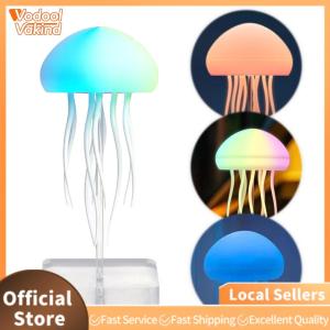 【Vakind】 LED Gradient Jelly Fish Light with Base Cute Jellyfish Desk Lamp Jellyfish Dancing Leg Light for Bedrooms Living Room