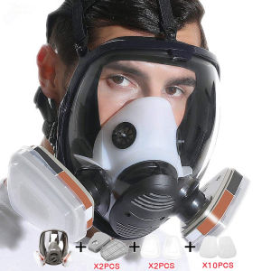 【HIGHEST SAFETY FACTOR】7 in 1 Full Face Chemical Spray Painting Respirator Vapour Gas Mask For 6800