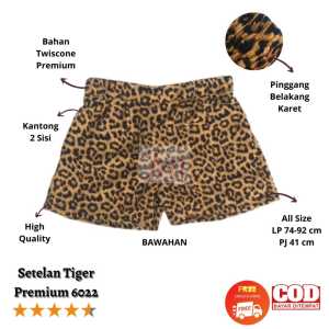 Hotpant Wanita Corak Tiger & Leopard: Celana Pendek Premium High Quality 7000