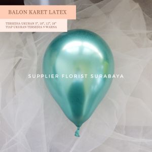 SFS - [1PACK 10 INCH ISI 50 BIJI] BALON KARET LATEX METALIK 10 INCH ISI 50 BIJI 2.2GSM DOUBLE CHROME METALLIC DEKORASI BALON