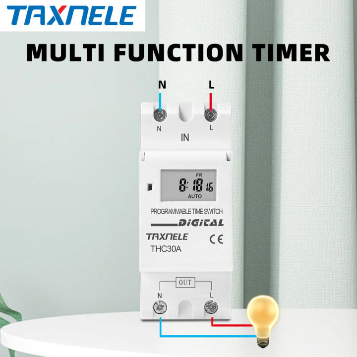 Công Tắc Thời Gian Kỹ Thuật Số Có Thể Lập Trình 2 Dây, Hàng Tuần, 220V ...