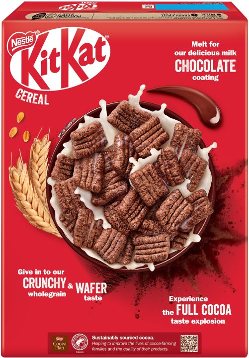 Nestle Kit Kat Cereal Melt For Delicious Chocolate Coating Crunchy