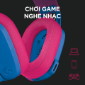 Tai nghe game không dây Bluetooth và Lighspeed Logitech G435 – Mic ảo tích hợp, nhẹ, tương thích PC, Điện thoại, PS4, PS5. 