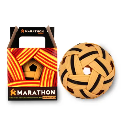 MARATHON ตะกร้อรุ่นสันทนาการลอดห่วงทั่วไป รุ่น MT301 หนักประมาณ 190 กรัม Sepak Takraw