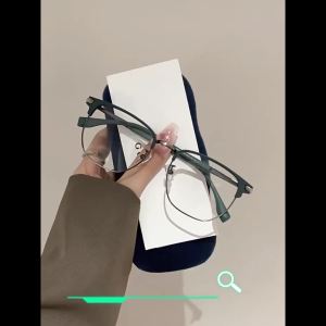 理工近视眼镜半框眼镜框斯文男款可配度数镜片近视大脸眼睛镜架女Sci Tech Myopia Glasses Half Frame Eye Glasses Frame Civic Mens Style Adjustable Degree Lens Myopia Large Face Eye Glasses Frame Women