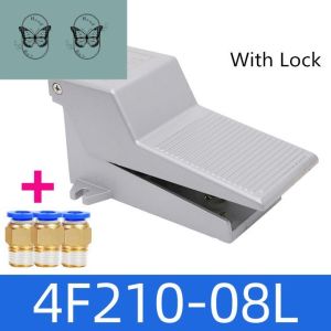 CGdailyToolsMix 4F210-08 Pneumatic Foot Pedal Air Valve Switch G1/4 Threaded FV-320 Pressure Control 3Way 2 Position