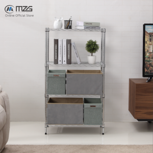 MZG-003 ชั้นวางของปรับระดับ 4 ชั้น ขนาด 90x35x150 cm. สีโครเมี่ยม รับน้ำหนัก 300 กิโลกรัม / #ชั้นวาง#ชั้นวางปรับระดับ#ชั้นวางเหล็ก#ชั้นเหล็ก