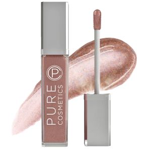 Pure Illumination Light-Up Lip Gloss with LED-Lit Applicator Brush + Side Mirror Non-Sticky Moisturizing Hydrating Lip Glosses with Lanolin Jojoba Oil & Vitamin E Caribbean Coral