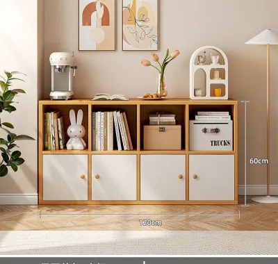 Motida Bookshelf Organizer Shelf Wooden Display Cabinet Divider Cabinet 60/100/120cm