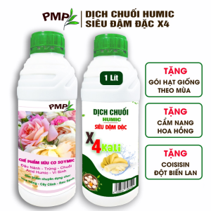 Phân Bón Hoa Hồng Combo Phân Đậu Nành SOYMIC & Dịch Chuối Humic PMP Bộ Hữu Cơ Vi Sinh  Giúp Kích Rễ Bật Mầm Sai Hoa Chuyên Dùng Cho Hoa Hồng