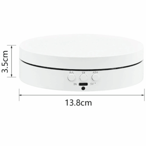 RITAL Mirror Surface Jewelry Rotating Turntable Motorized 3 Speeds Motorized Spinning Platform Turntable Table Base Jewelry Holder Electric Rotating Display Stand Photography Products