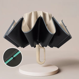 Full Automatic Foldable Umbrella Ring Buckle Design Rainy Sunny Dual-use Windproof Umbrellas Payung Lipat